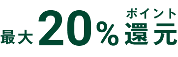 �ő�20%�|�C���g�Ҍ�