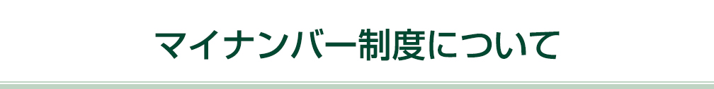 マイナンバー制度について